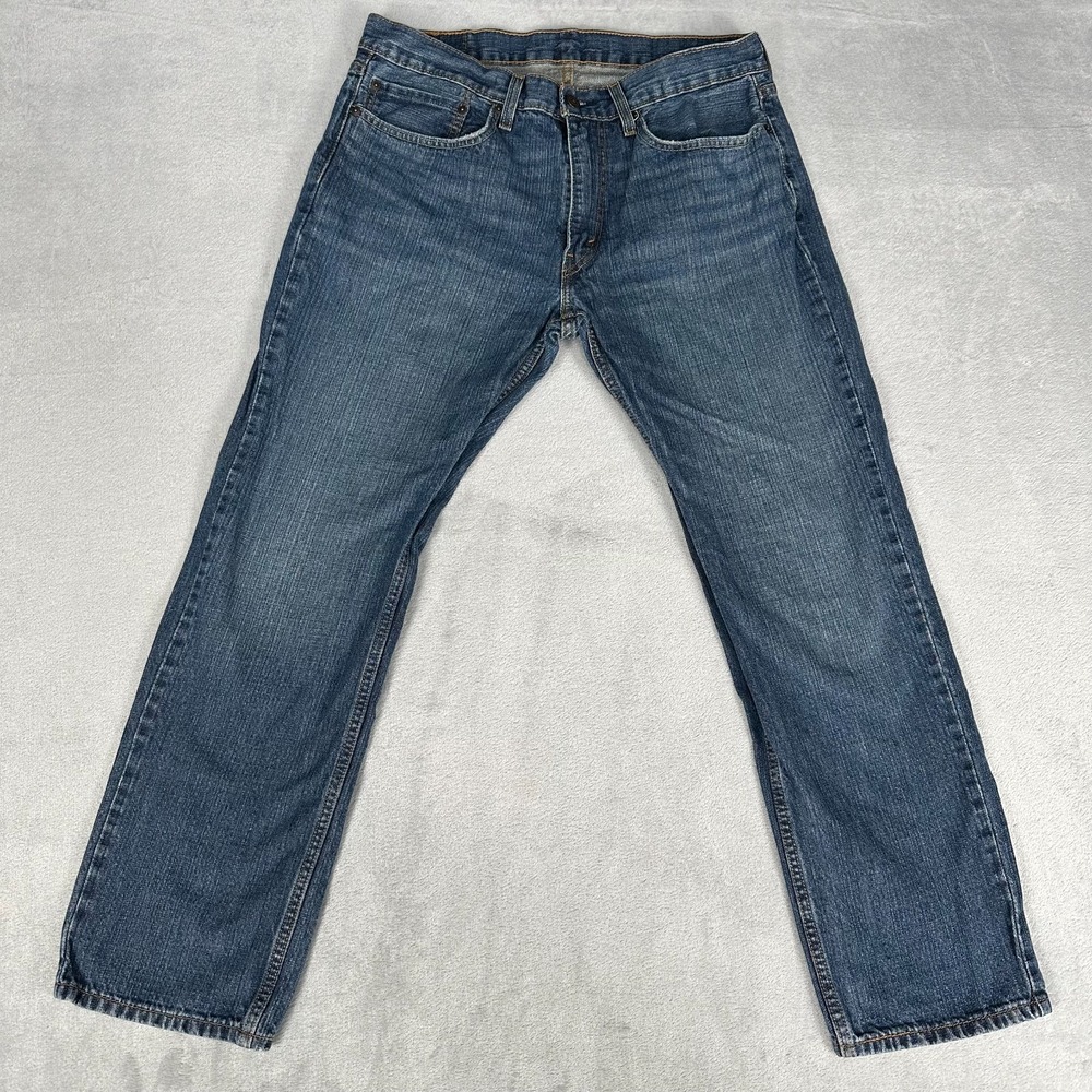 Levis 559 Jeans Mens 34x30 Blue Regular Straight Mid Rise Medium Wash